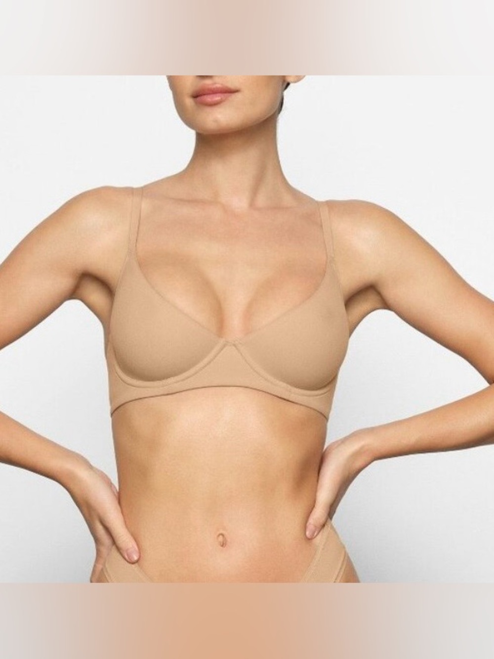 🌸 SKIMS Fits Everybody Unlined Demi Bra | Ochre | Size 32DDD | NWT 🏷️